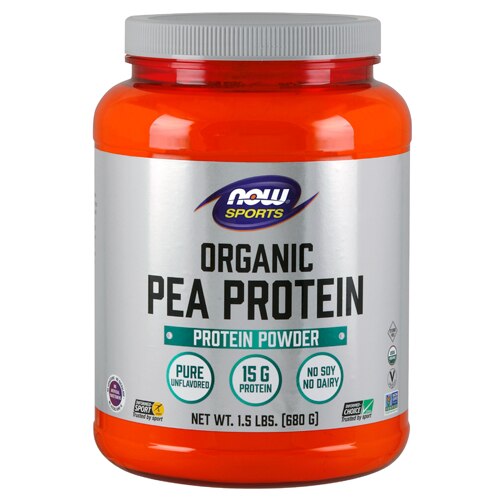 NOW Sports Organic Pea Protein Powder Pure Unflavored