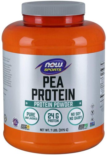 NOW Sports Pea Protein Powder Unflavored -- 7 lbs