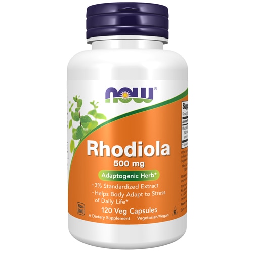 NOW Supplements - Rhodiola -- 500 mg - 120 Veg Capsules