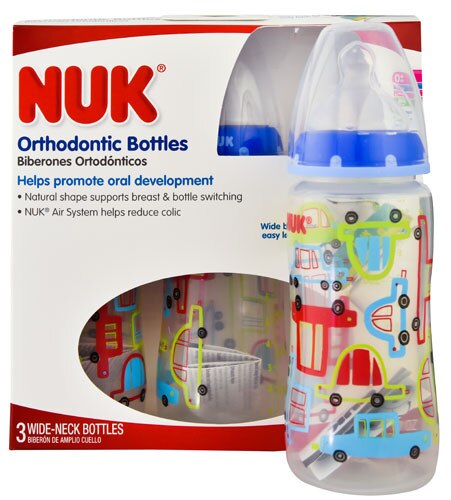 Nuk 3 wide neck sales bottles