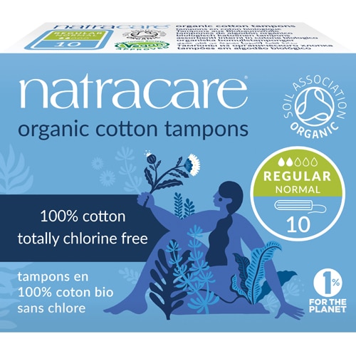 Natracare Organic Cotton Tampons Regular without Applicator -- 10