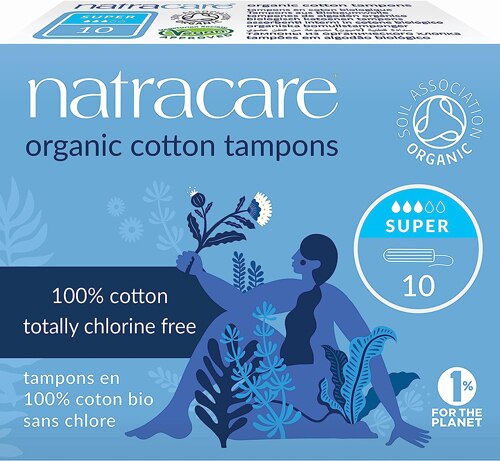 Natracare Organic Cotton Tampons Super -- 10 Tampons