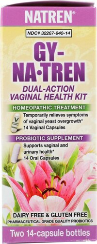 Natren Gy-NaTren® Dual-Action Vaginal Health Kit -- 14 Capsules