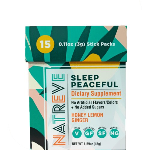 Natreve Sleep Peaceful Dietary Supplement Honey Lemon Ginger -- 15 Stick Packs