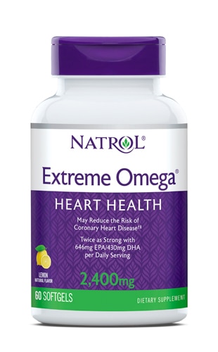 Natrol Extreme Omega® Lemon -- 2400 mg - 60 Softgels