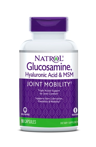 Natrol Glucosamine Hyaluronic Acid & MSM -- 90 Capsules