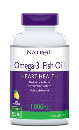 Natrol Omega-3 Fish Oil Heart Health Lemon