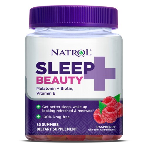 Natrol Sleep + Beauty Gummy Raspberry -- 60 Gummies