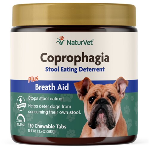 NaturVet Coprophagia Stool Eating Deterrent Plus Breath Aid for Dogs