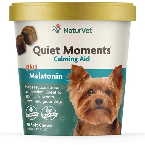 NaturVet Quiet Moments Plus Melatonin -- 70 Soft Chews