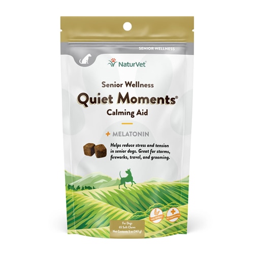 NaturVet Senior Wellness Calming Aid Plus Melatonin for Dogs -- 65 Soft Chews
