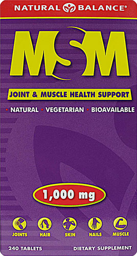 Natural Balance MSM -- 1000 mg - 240 Tablets