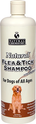 Natural Chemistry Natural Flea and Tick Shampoo for Dogs with Oatmeal -- 16.9 fl oz