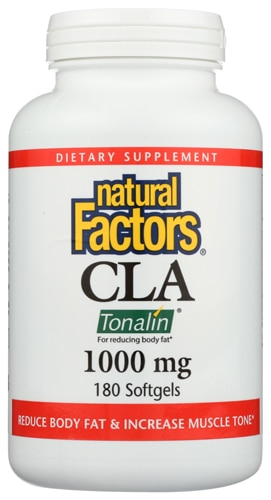 Natural Factors CLA Tonalin -- 1000 mg - 180 Softgels