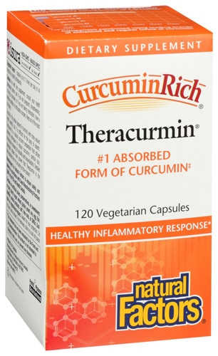 Natural Factors CurcuminRich™ Theracurmin™ -- 120 Vegetarian Capsules