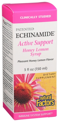 Natural Factors Echinamide® Active Defense Syrup Honey Lemon