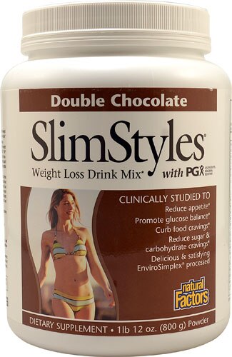 Natural Factors SlimStyles® Weight Loss Drink Double Chocolate -- 1.75 lb