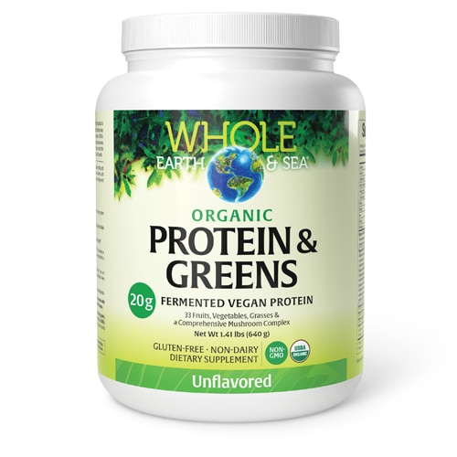 Natural Factors Whole Earth & Sea Fermented Organic Protein & Greens Unflavored