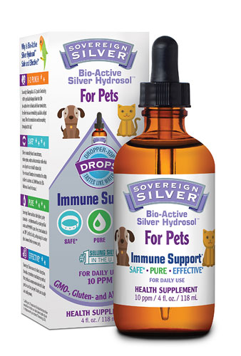 Natural Immunogenics Sovereign Silver Bio-Active Silver Hydrosol™ For Pets Immune Support -- 10 ppm - 4 fl oz