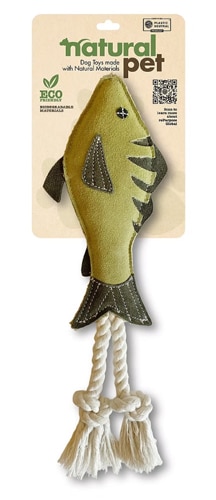 Natural Pet Dog Toy Eco-Friendly Leather Fish