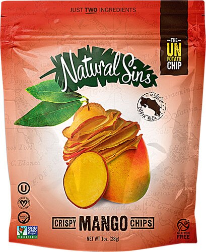 Natural Sins 100% Natural Baked-Dried Fruit Thins Crispy Mango -- 1 oz