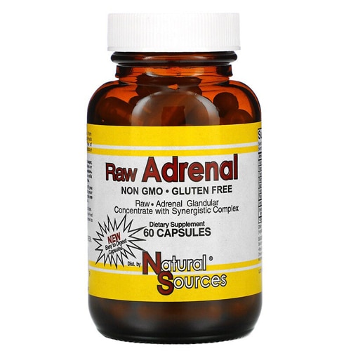 Natural Sources Raw Adrenal -- 60 Capsules