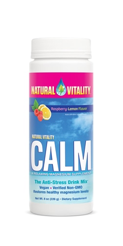 Natural Vitality Natural Magnesium Calm Raspberry-Lemon -- 8 oz