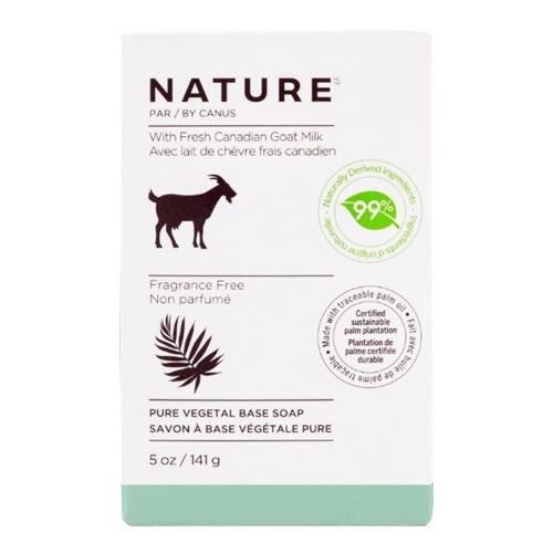 Nature By Canus Goat's Milk Bar Soap Fragrance Free -- 5 oz