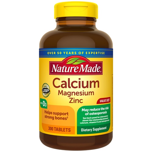 Nature Made Calcium Magnesium Zinc With Vitamin D3 300 Tablets