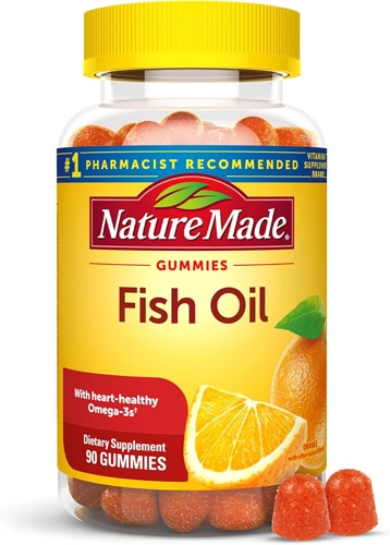 Nature Made Fish Oil Adult Gummies Orange Lemon & Strawberry -- 90 Gummies