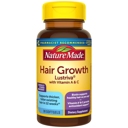 Nature Made Hair Growth With Lustriva Vitamin A & C