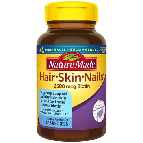 Nature Made Hair Skin and Nails -- 2500 mcg - 60 Softgels