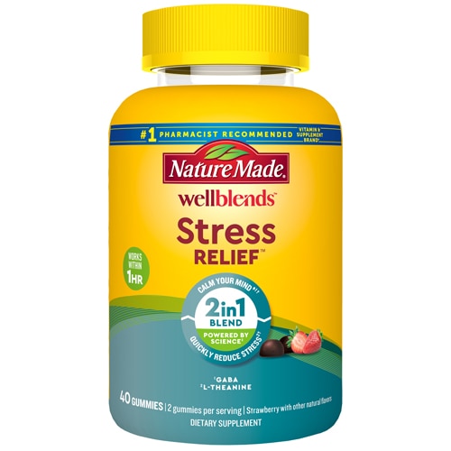 Nature Made Wellblends Stress Relief L Theanine & GABA Strawberry