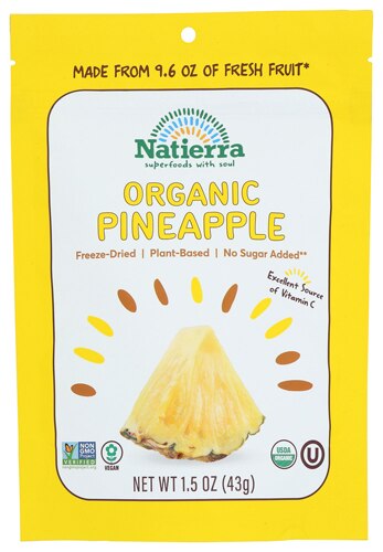 Nature's All Foods Organic Freeze Dried Raw Pineapple