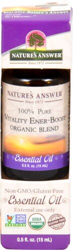 Nature's Answer 100% Pure Organic Essential Oil Blend Vitality Ener-Boost