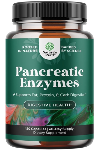Nature's Craft Pancreatic Enzymes with Protease Lipase & Amylases