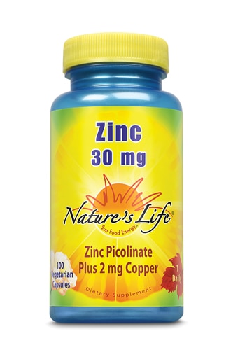 Nature's Life Zinc -- 30 mg - 100 Vegetarian Capsules