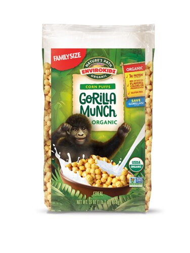 Nature's Path Envirokids Gorilla Munch Cereal Corn Puffs -- 23 oz