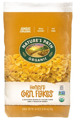 Nature's Path Organic Honey'd Corn Flakes Gluten Free -- 26.4 oz