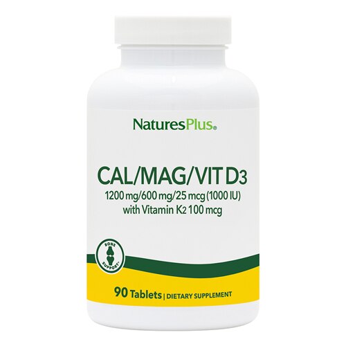 Natures Plus Cal Mag Vitamin D3 With Vitamin K2 90 Tablets