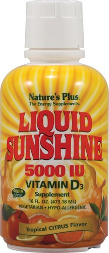 Natures Plus Liquid Sunshine Vitamin D3 Tropical Citrus 5000 Iu 16 Fl Oz