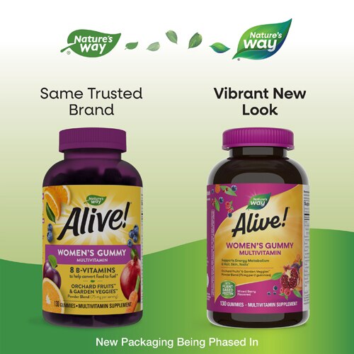 Nature's Way Alive! Women’s Gummy Multivitamin with B-Vitamins -- 130 Gummies
