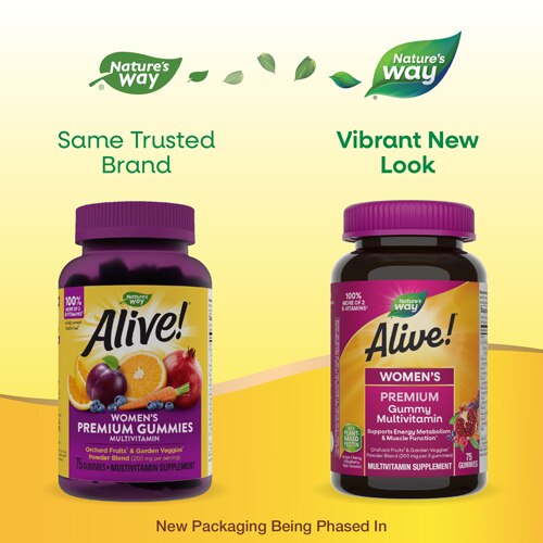 Nature's Way Alive! Women's Premium Gummy Multivitamins with B-Vitamins -- 75 Gummies