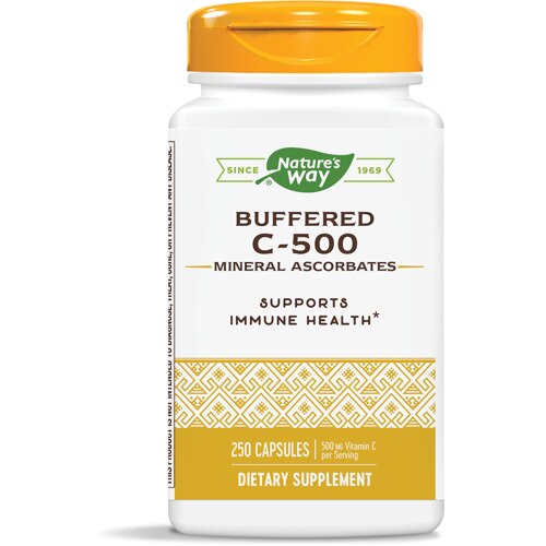 Nature's Way Buffered C-500 Mineral Ascorbate -- 500 mg Vitamin C Per Serving- 250 Capsules