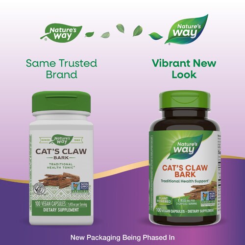 Nature's Way Cat’s Claw Bark - Traditional Health Tonic -- 1 455 mg Per Serving - 100 Vegan Capsules