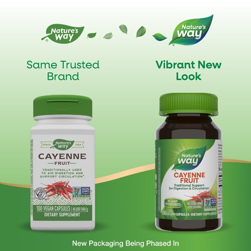 Nature's Way Cayenne - 40 000 SHU/g -- 100 Vegan Capsules