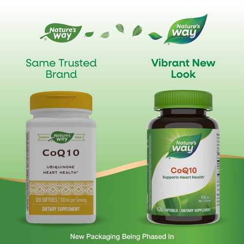 Nature's Way CoQ10 - Ubiquinone - Heart Health -- 100 mg Per Serving - 120 Softgels
