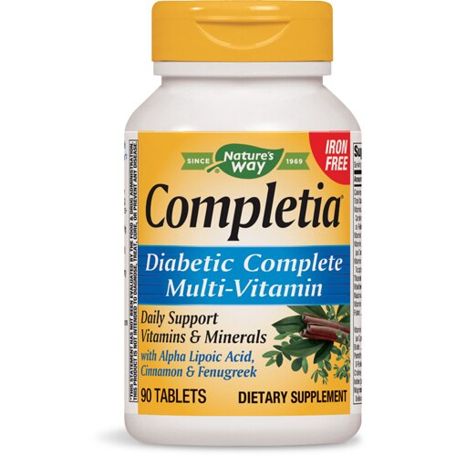 Natures Way Completia Multivitamin Diabetes Iron Free 90 Tablets