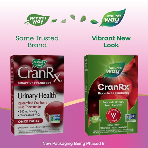 Nature's Way CranRx - BioActive Cranberry -- 500 mg Potency - 30 Vegetarian Capsules