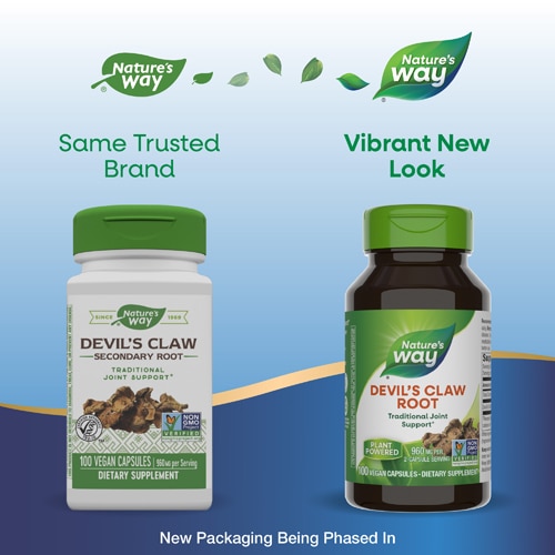Nature's Way Devil’s Claw - Secondary Root -- 960 mg Per Person - 100 Vegan Capsules